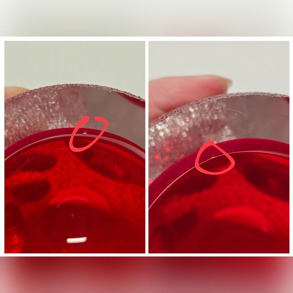 Alessandro Mandruzzato Murano Sommerso Red Faceted Glass Vase Bowl - Picture 8 of 8